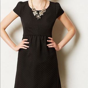 Black Jacquard Anthropologie Dress